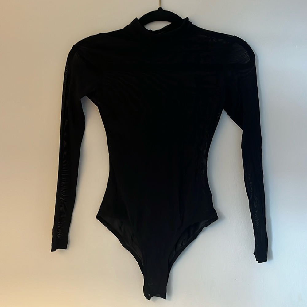 Alive Girl Black Mesh Bodysuit